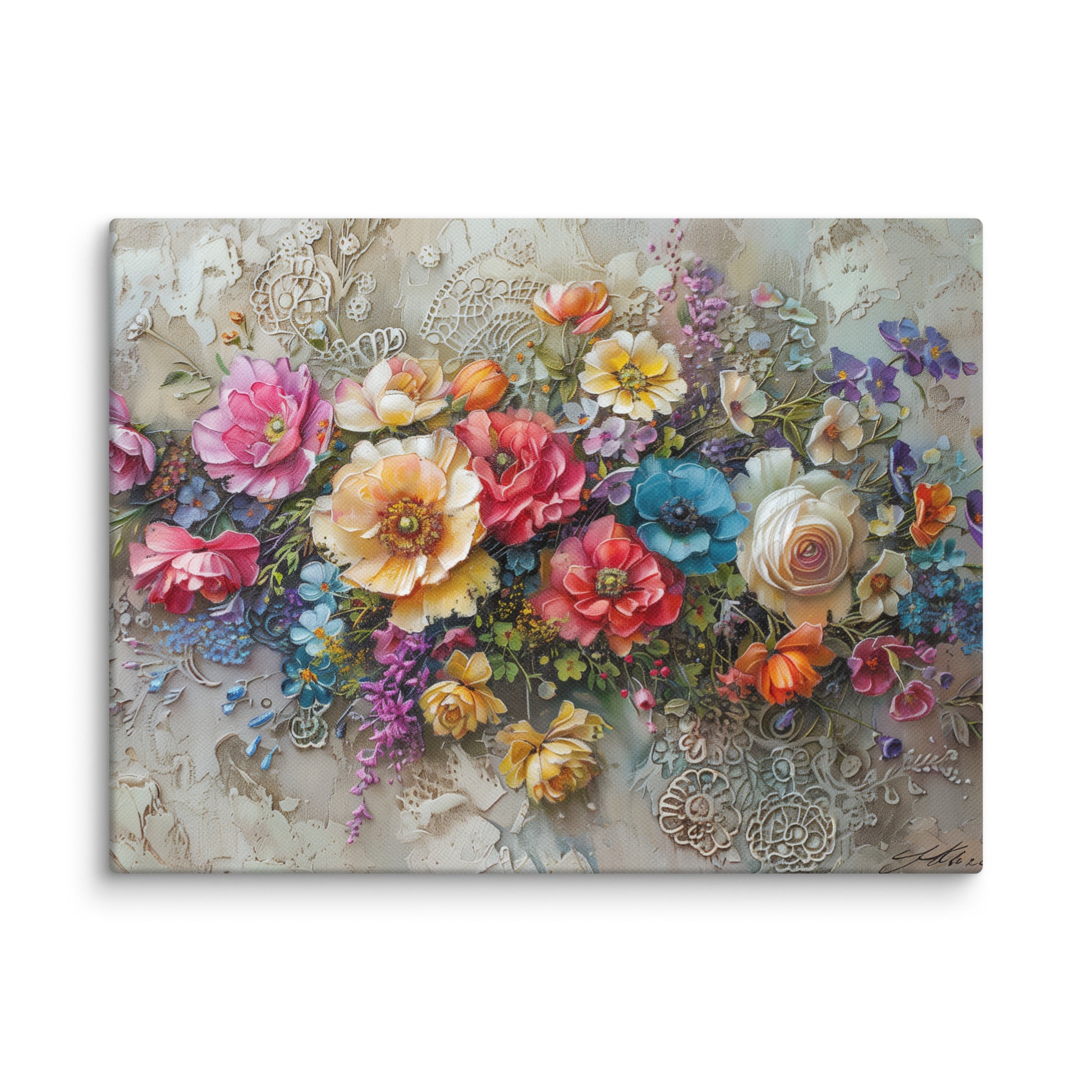 Tableau Fleurs Vintage  Art Virtuoso S  