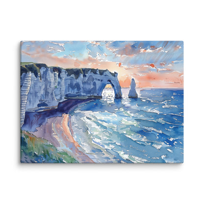 Tableau Étretat - Falaises et Aiguille Affiches, reproductions et œuvres graphiques Art Virtuoso S  