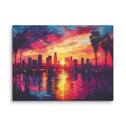 Tableau Los Angeles - Coucher de Soleil Affiches, reproductions et œuvres graphiques Art Virtuoso S  