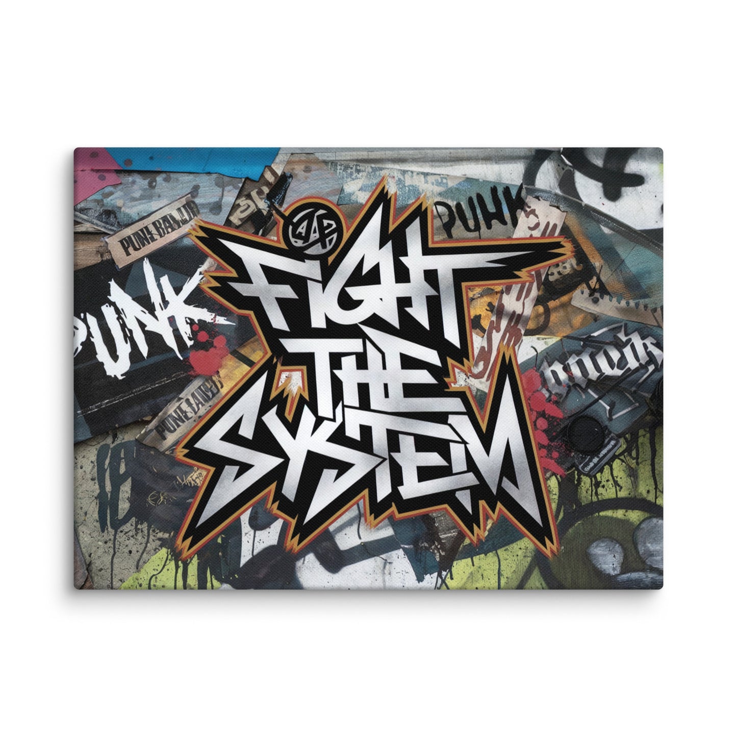 Toile Graffitis Art - Fight The System Affiches, reproductions et œuvres graphiques Art Virtuoso S  