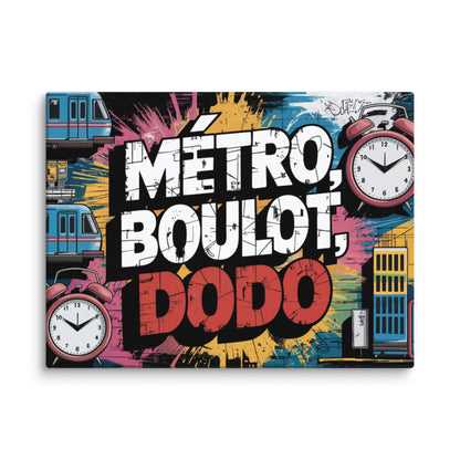 Toile Graffiti Mural - Métro Boulot Dodo Affiches, reproductions et œuvres graphiques Art Virtuoso S  