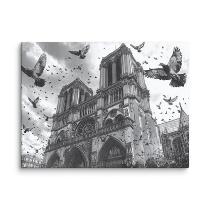 Toile - Dessin Notre Dame de Paris Affiches, reproductions et œuvres graphiques Art Virtuoso S  