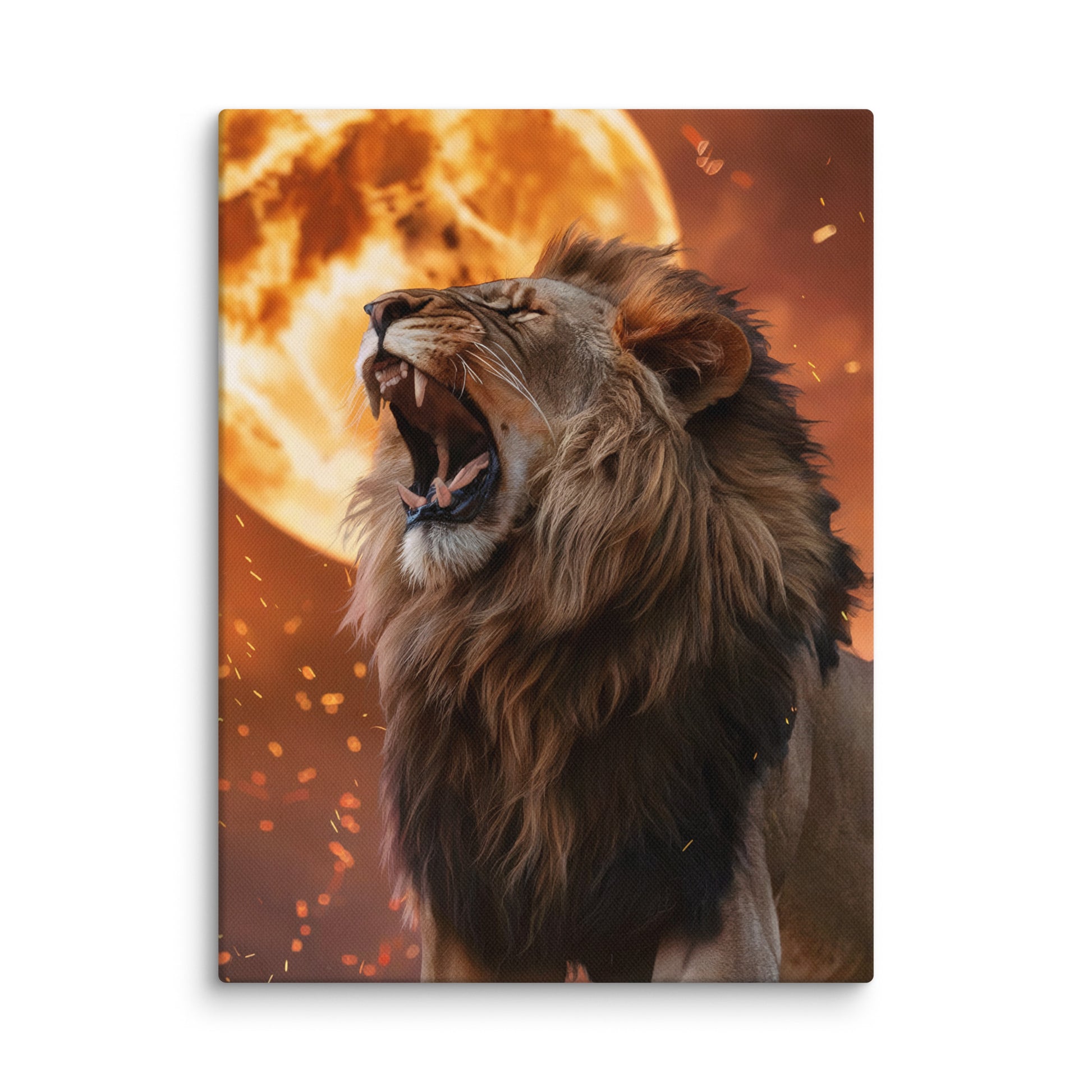 Tableau Lion et Lionne Rugissant | Boutique Lion Tableau Lion et Lionne Rugissant | Boutique Lion