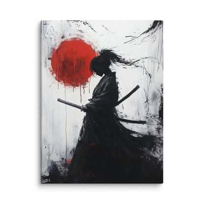 Tableau Samourai - Bushi en noir & blanc Affiches, reproductions et œuvres graphiques Art Virtuoso S