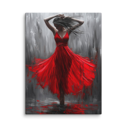 Tableau Danseuse Rouge - Passion Écarlate Affiches, reproductions et œuvres graphiques Art Virtuoso S