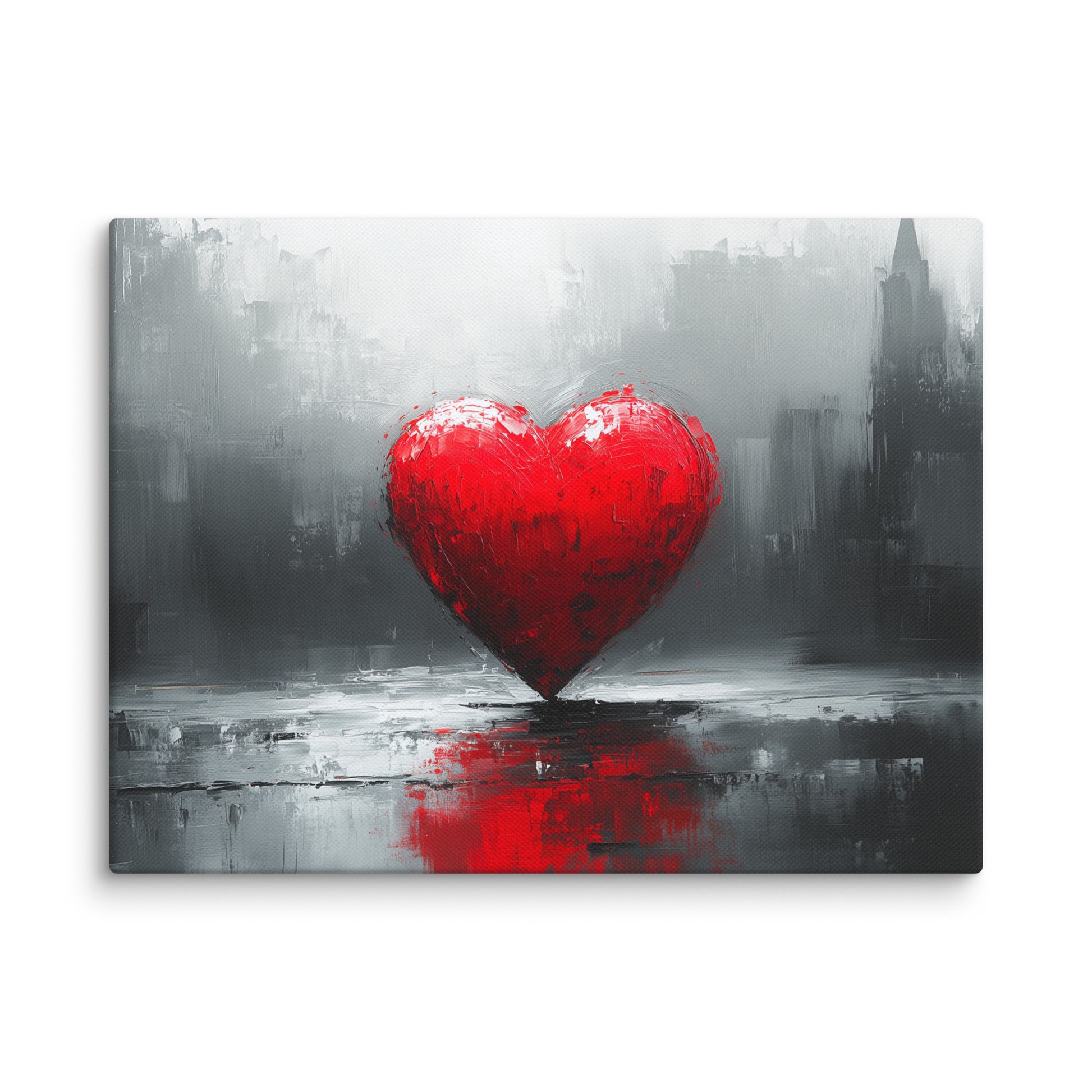 Tableau Coeur Rouge : Amour Urbain Affiches, reproductions et œuvres graphiques Art Virtuoso S