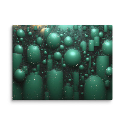 Tableau Vert Emeraude - Bulles Cosmiques Affiches, reproductions et œuvres graphiques Art Virtuoso S