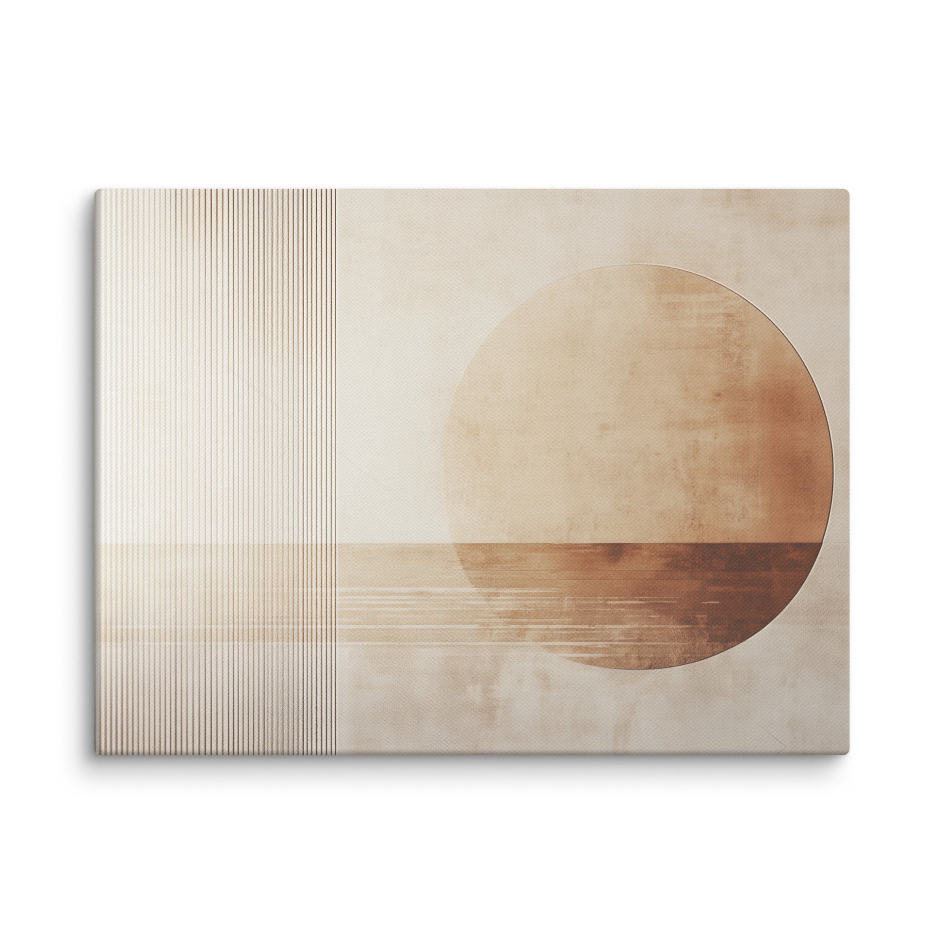 Tableau Mural Beige - Soleil Minimaliste Affiches, reproductions et œuvres graphiques Art Virtuoso S