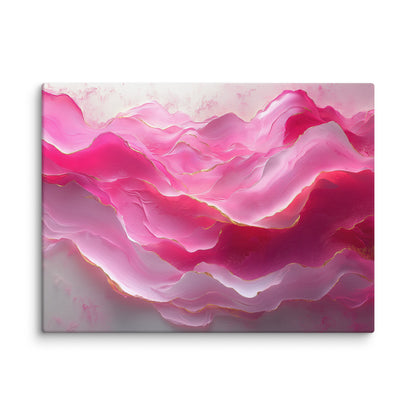 Tableau Peinture Rose - Vagues Abstraites Affiches, reproductions et œuvres graphiques Art Virtuoso S