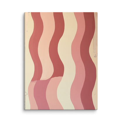 Tableau Rose Beige - Vagues Minimalistes Affiches, reproductions et œuvres graphiques Art Virtuoso S