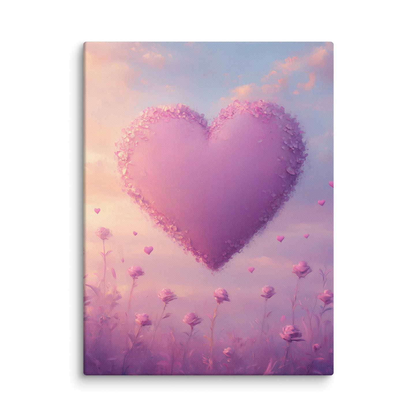 Tableau Coeur Rose - Romance Florale Affiches, reproductions et œuvres graphiques Art Virtuoso S