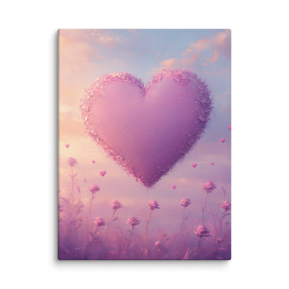 Tableau Coeur Rose - Romance Florale Affiches, reproductions et œuvres graphiques Art Virtuoso S