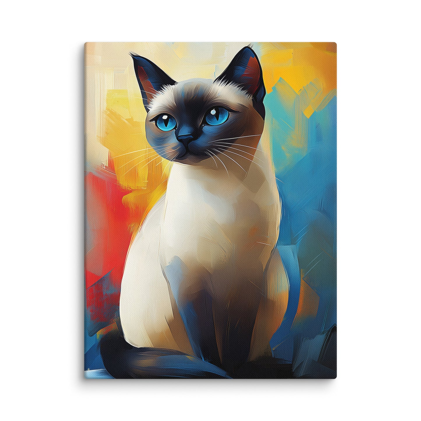 Peinture Chat Siamois - Portrait Majestueux Affiches, reproductions et œuvres graphiques Art Virtuoso S