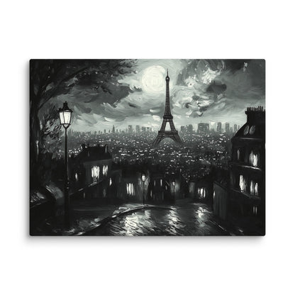 Tableau Paris Noir et Blanc : Magie de Montmartre Affiches, reproductions et œuvres graphiques Art Virtuoso S