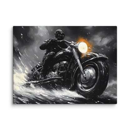 Tableau Noir et Blanc Moto - La Liberté Affiches, reproductions et œuvres graphiques Art Virtuoso S