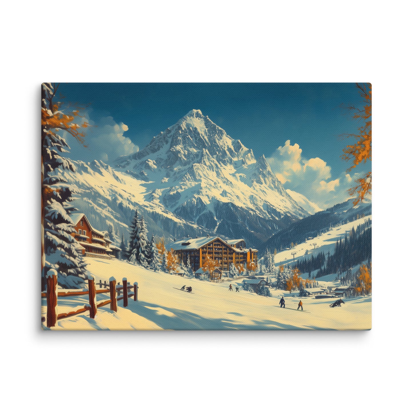 Tableau Vintage Ski : Splendeur des Alpes Affiches, reproductions et œuvres graphiques Art Virtuoso S