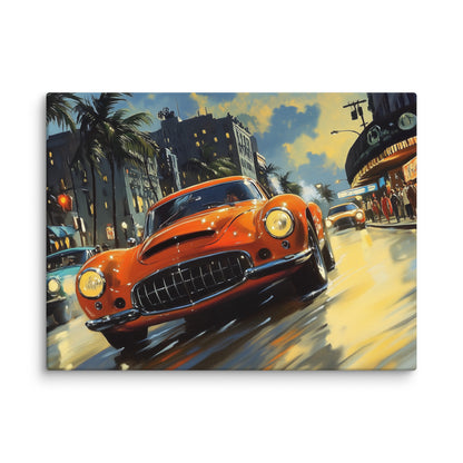 Tableau Vintage Déco : Miami Sunset Drive Affiches, reproductions et œuvres graphiques Art Virtuoso S