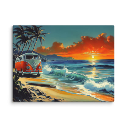 Tableau Surf Vintage : Paradise Sunset Affiches, reproductions et œuvres graphiques Art Virtuoso S