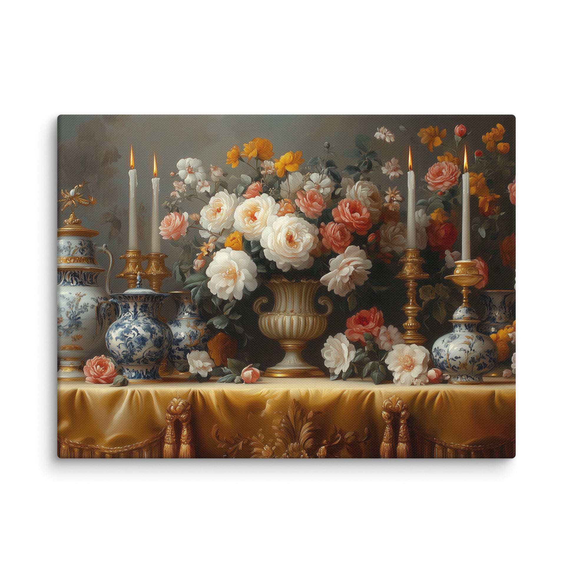 Tableau Vintage Baroque : Splendeur des Roses Affiches, reproductions et œuvres graphiques Art Virtuoso S