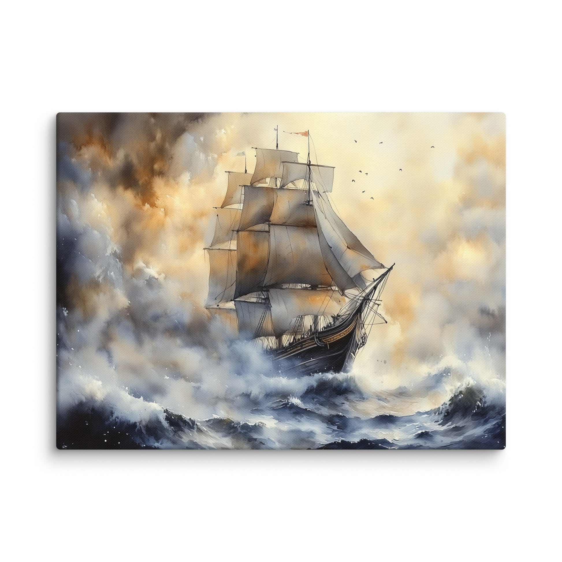 Tableau Bateau Corsaire : Tempête en Haute Mer Affiches, reproductions et œuvres graphiques Art Virtuoso S