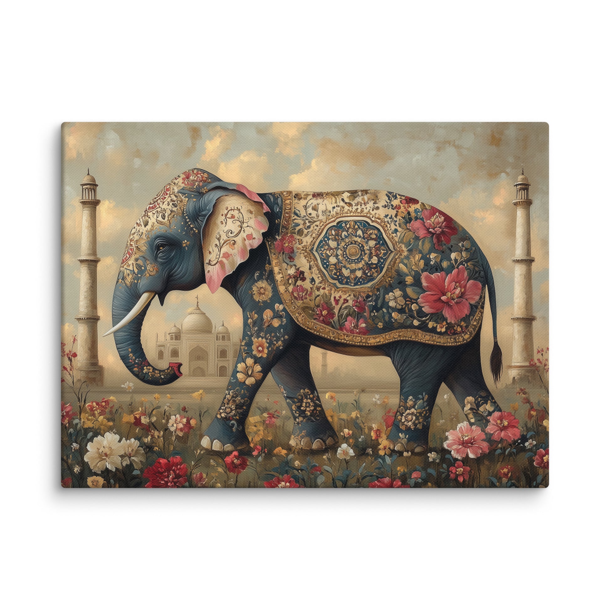 Peinture Éléphant Inde - Symbole de Sagesse Affiches, reproductions et œuvres graphiques Art Virtuoso S