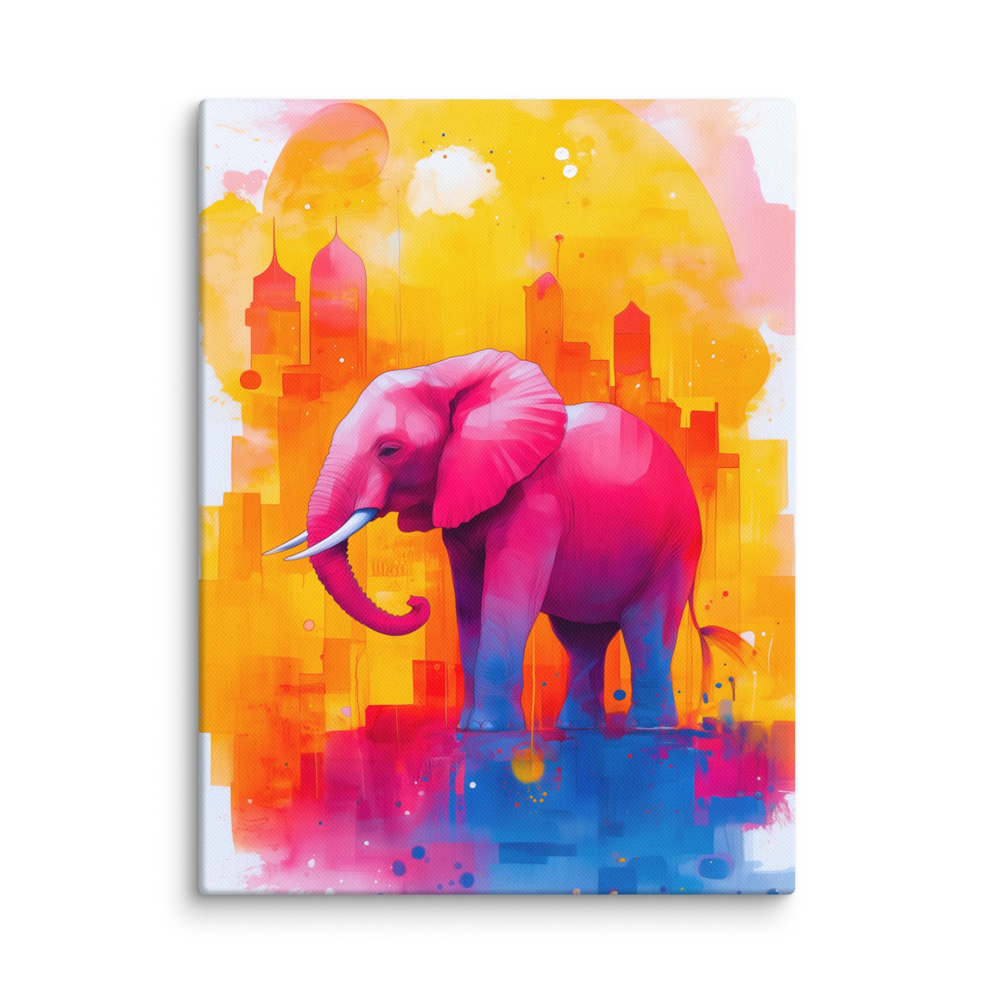 Peinture Éléphant Rose - Fantaisie Urbaine Affiches, reproductions et œuvres graphiques Art Virtuoso S