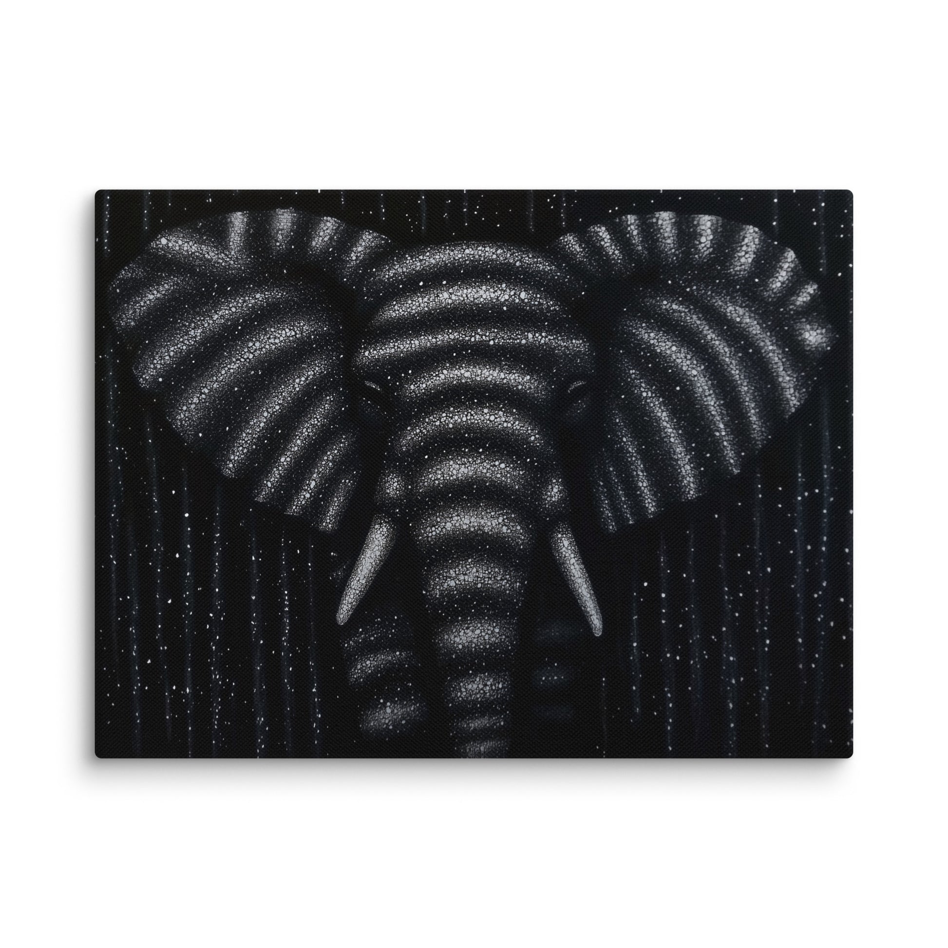 Tableau Déco Éléphant - Mystère en Noir et Blanc Affiches, reproductions et œuvres graphiques Art Virtuoso S