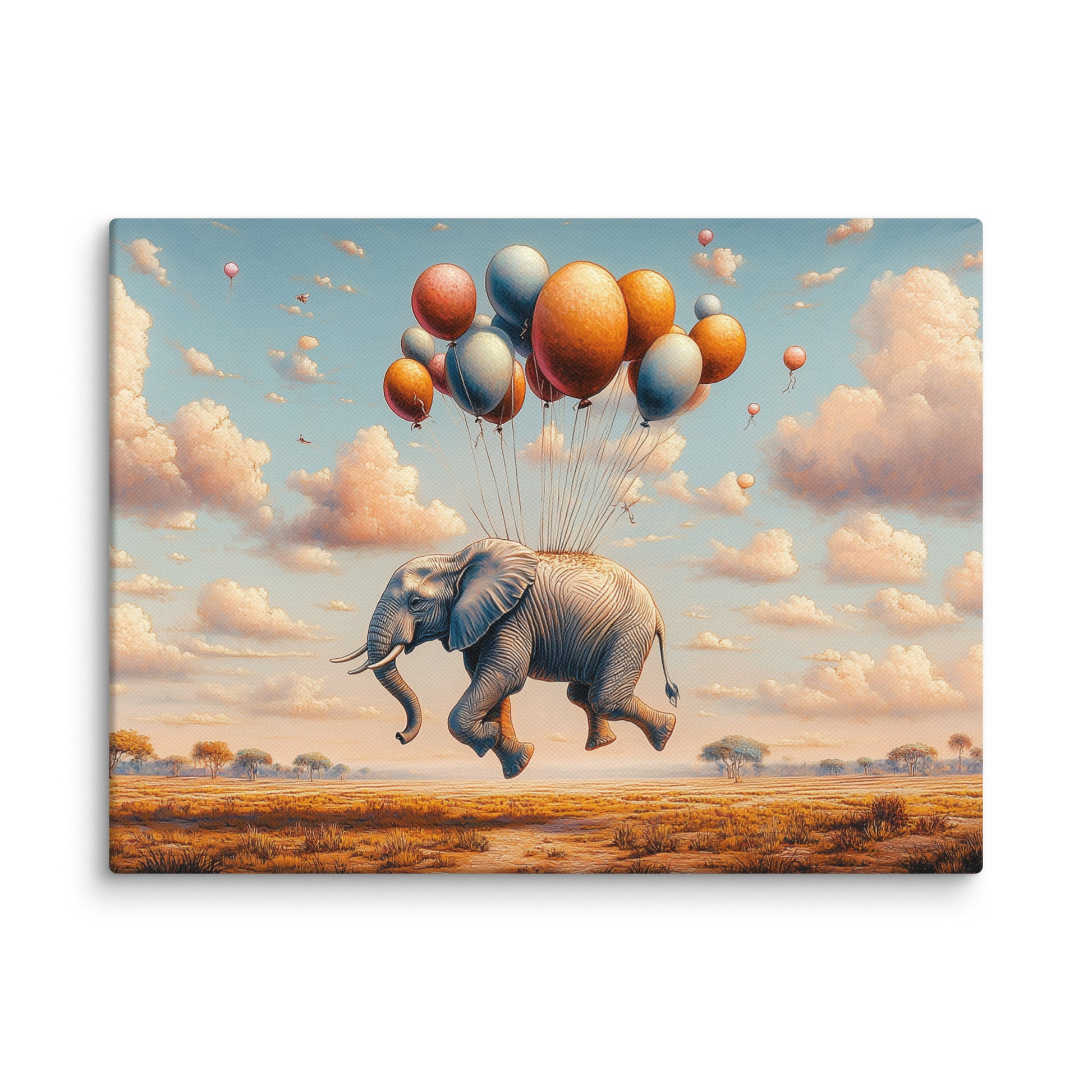 Tableau Éléphant Ballon - Rêverie Aérienne Affiches, reproductions et œuvres graphiques Art Virtuoso S