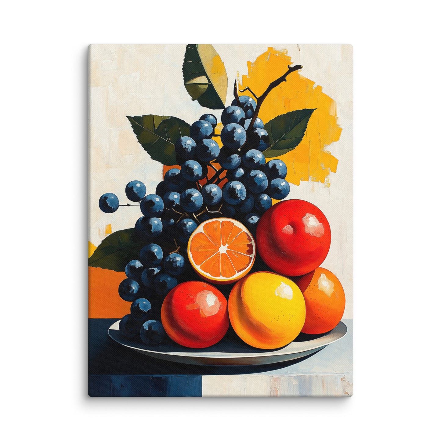 Tableau Nature Morte Raisins – Explosion de Couleurs et de Textures Affiches, reproductions et œuvres graphiques Art Virtuoso S