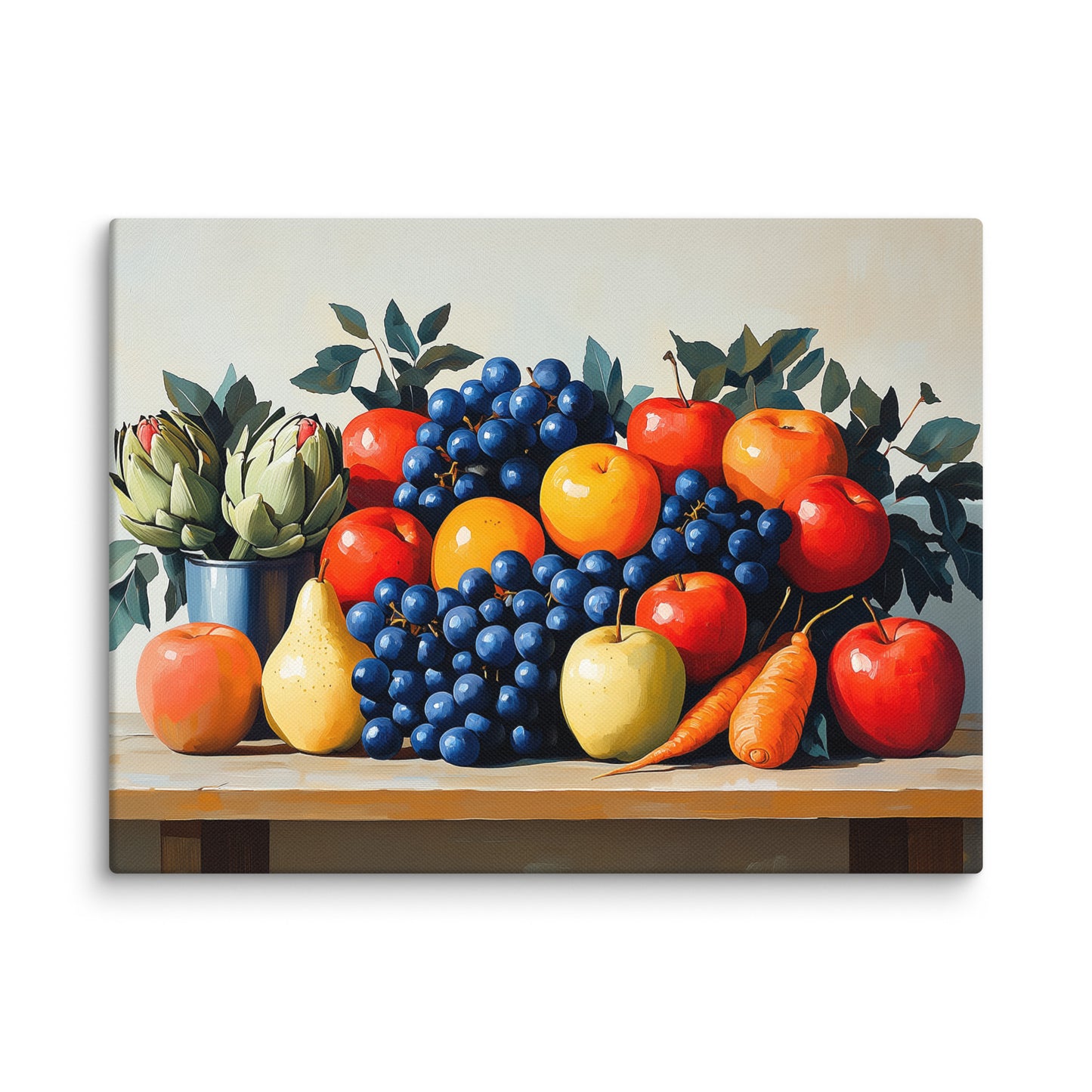 Peinture Nature Morte Fruits et Légumes en Abondance Affiches, reproductions et œuvres graphiques Art Virtuoso S