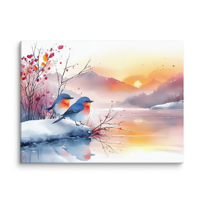 Peinture Aquarelle - Oiseaux au Bord de l’Eau Affiches, reproductions et œuvres graphiques Art Virtuoso S