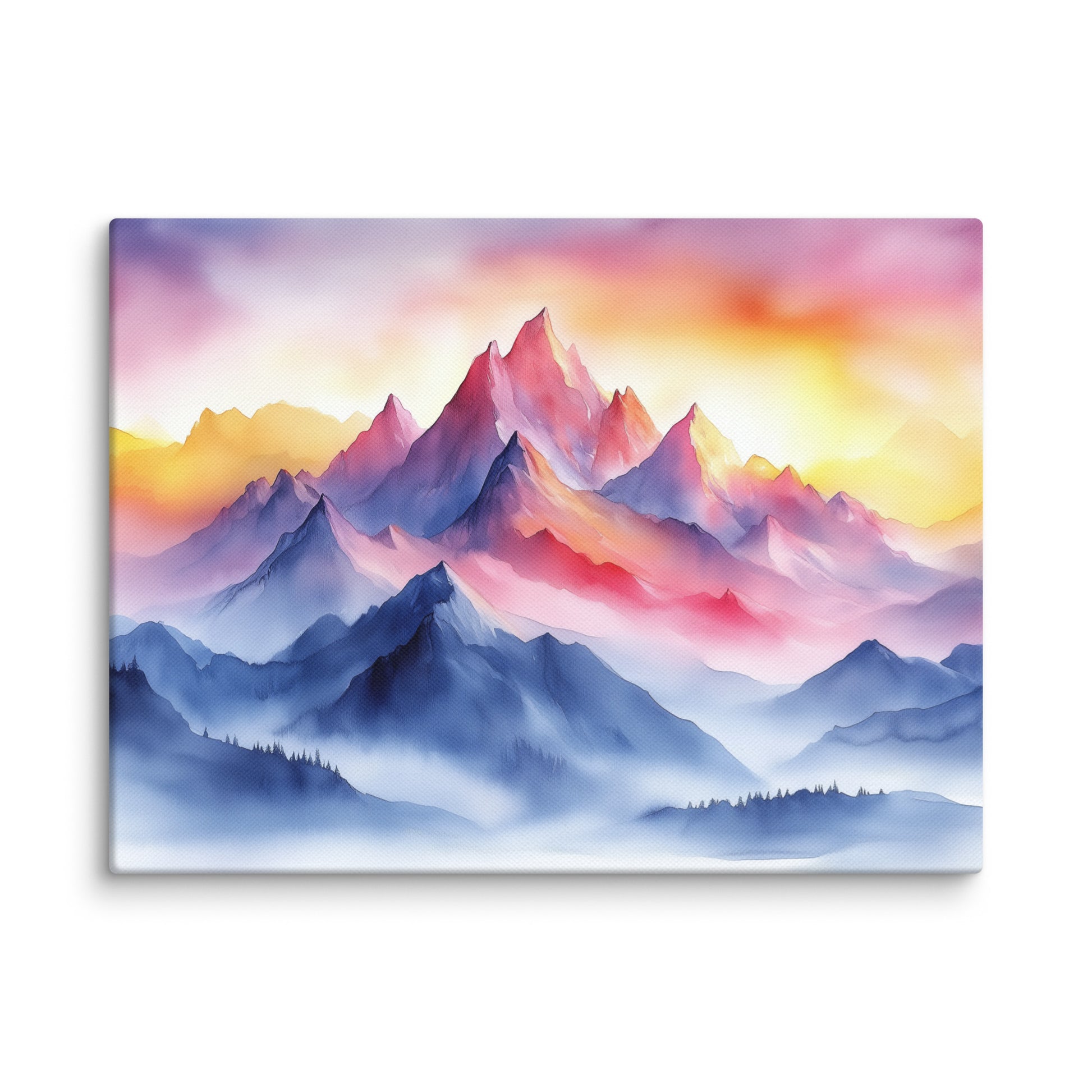 Peinture Aquarelle - Montagne Imposante Affiches, reproductions et œuvres graphiques Art Virtuoso S