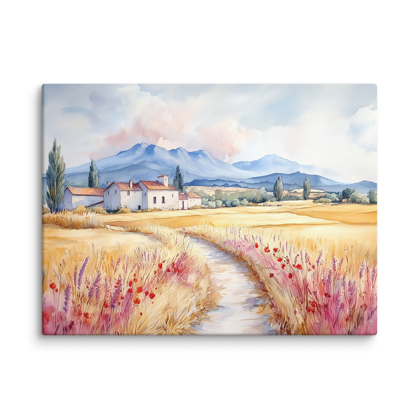 Peinture Aquarelle - Paysage Campagne Paisible Affiches, reproductions et œuvres graphiques Art Virtuoso S