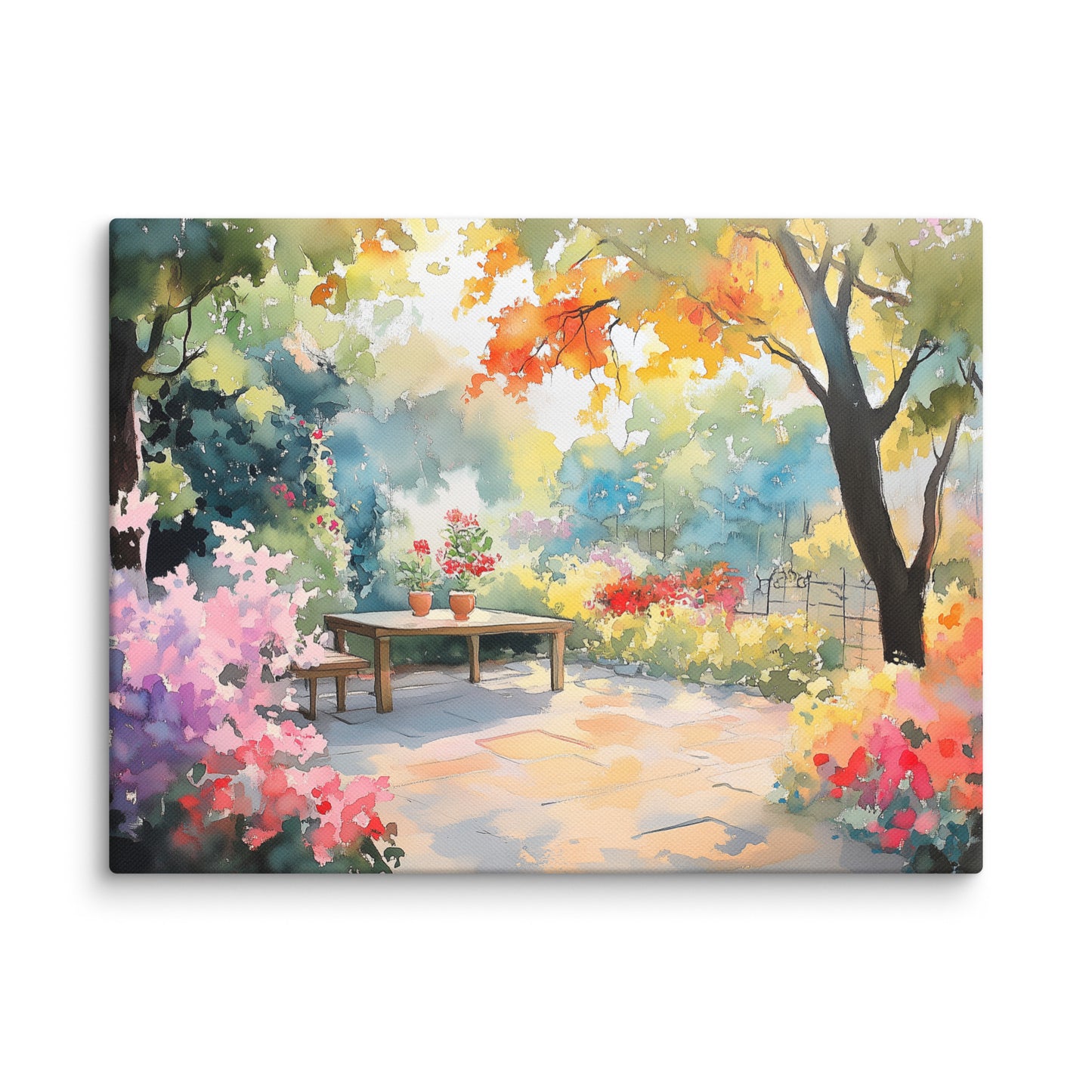 Tableau Aquarelle - Jardin Paysible Affiches, reproductions et œuvres graphiques Art Virtuoso S