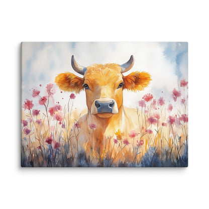 Peinture Aquarelle Vache – Sérénité Champêtre Affiches, reproductions et œuvres graphiques Art Virtuoso S