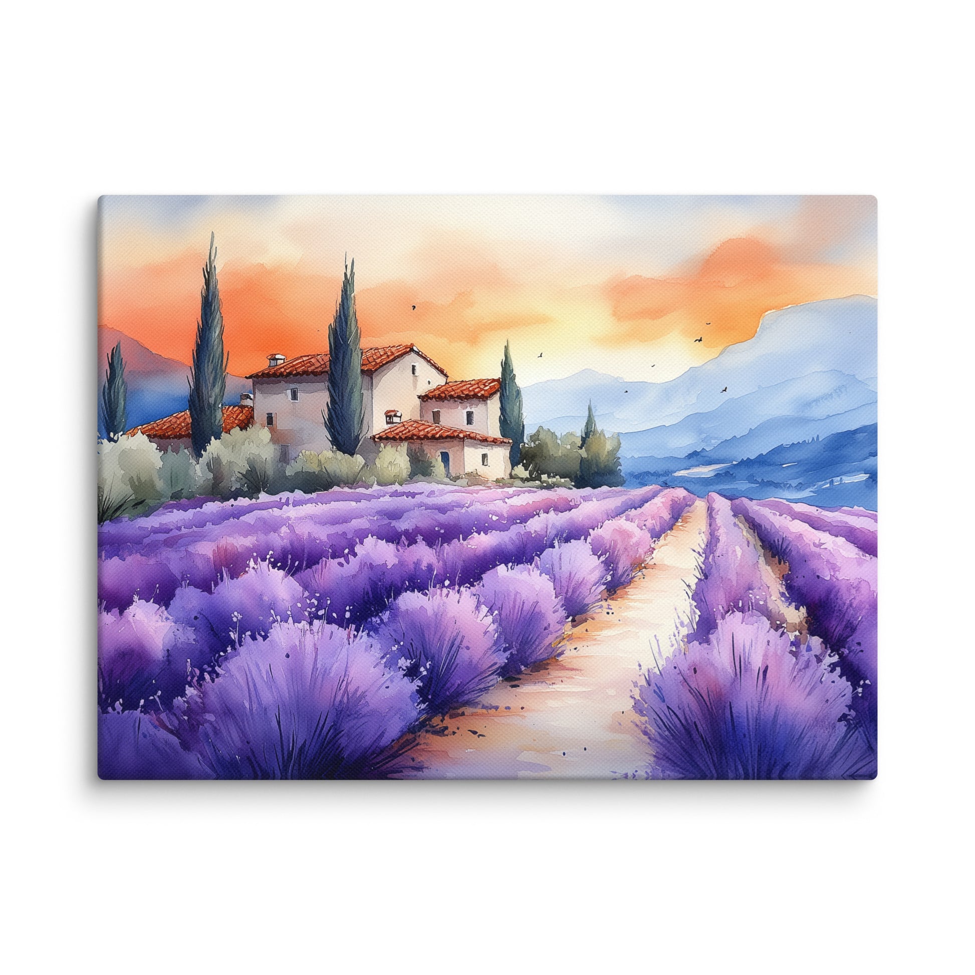 Peinture Aquarelle Paysage - Provence Affiches, reproductions et œuvres graphiques Art Virtuoso S