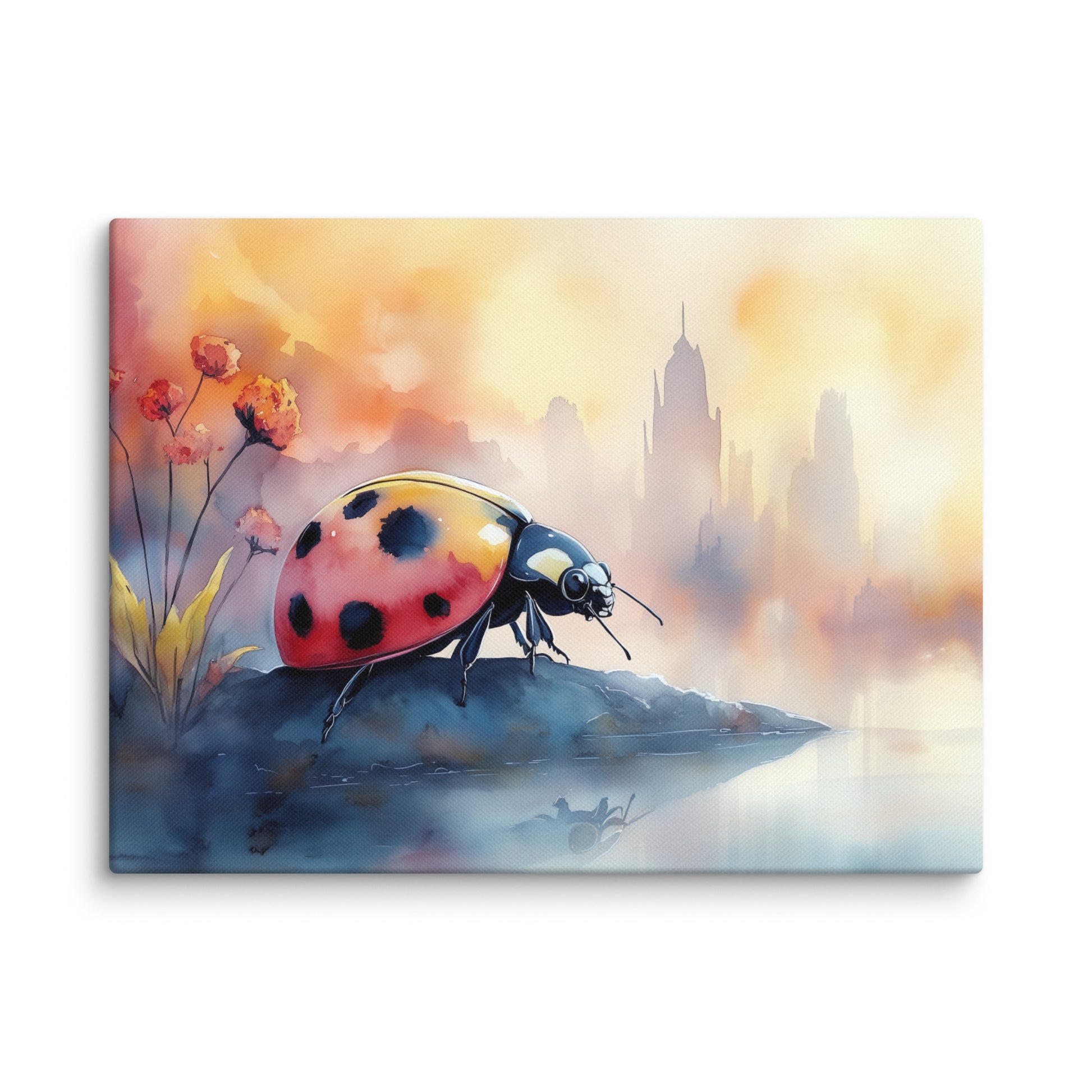 Peinture Aquarelle Coccinelle – Élégance Naturelle et Détail Raffiné Affiches, reproductions et œuvres graphiques Art Virtuoso S