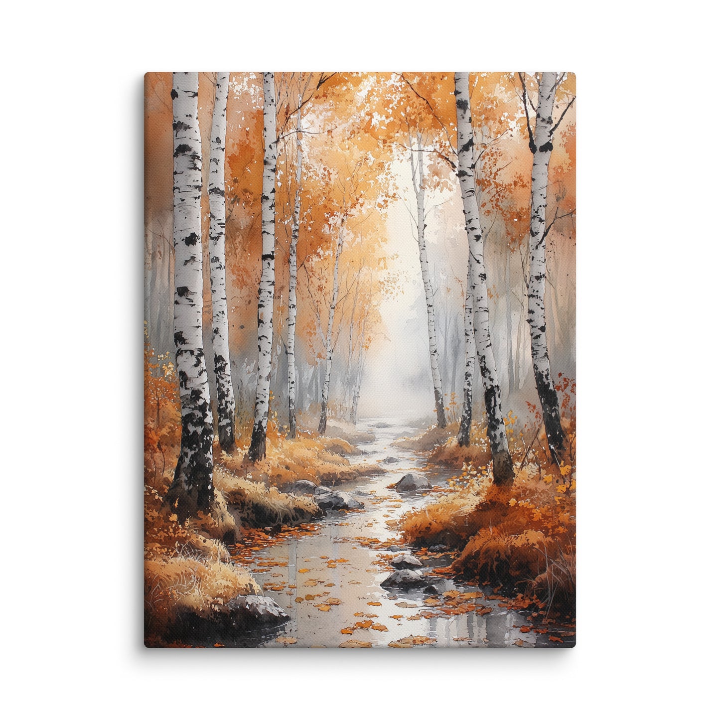 Peinture Aquarelle Bouleaux – Forêt d Automne Affiches, reproductions et œuvres graphiques Art Virtuoso S