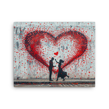 Tableau Street Art Coeur – Amour Urbain  Art Virtuoso M  