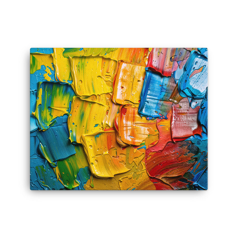 Tableau Abstrait Peinture - Couleurs comme au Couteau