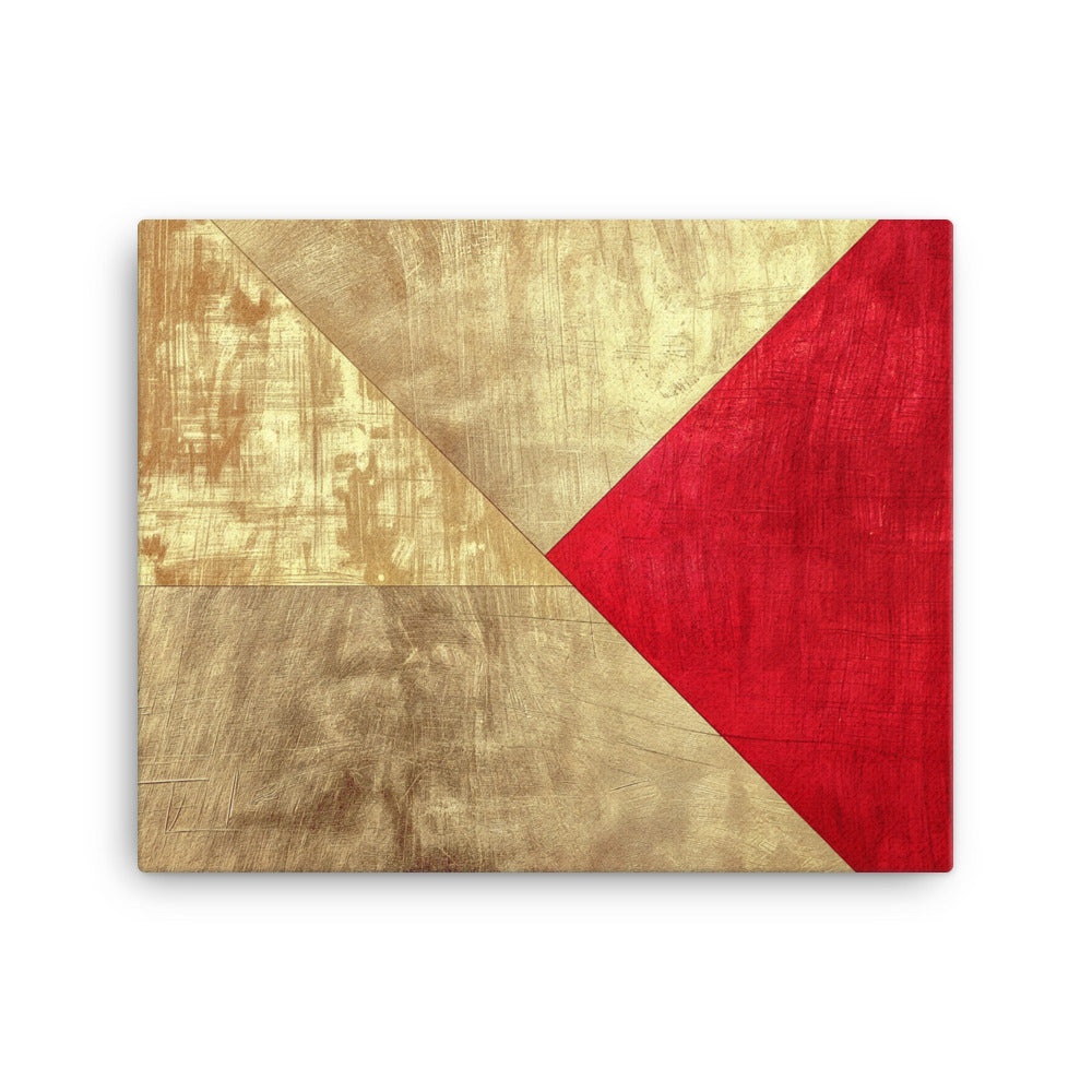 Tableau Abstrait Rouge et Or - Art Contemporain  Art Virtuoso M