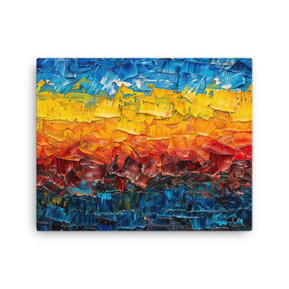 Tableau Abstrait Rectangulaire - Odyssée  Art Virtuoso M  