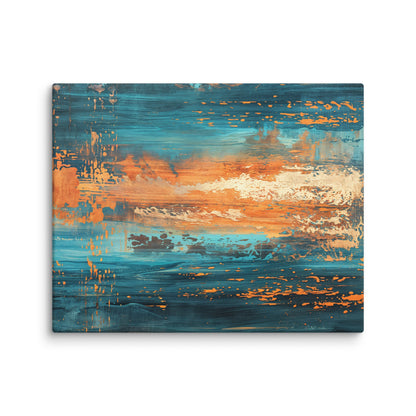 Tableau Abstrait Coucher de Soleil  Art Virtuoso M  