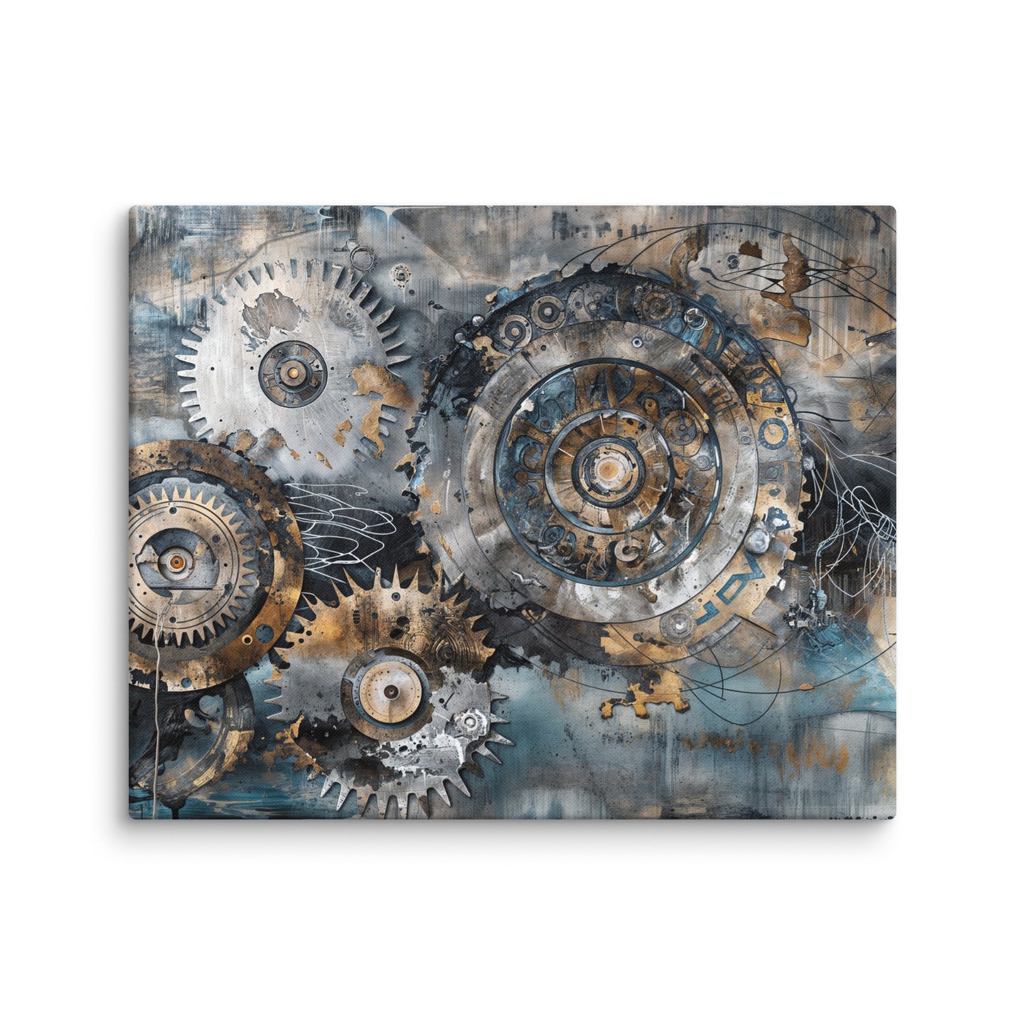 Tableau Abstrait Industriel - Fusion Mécanique  Art Virtuoso M  