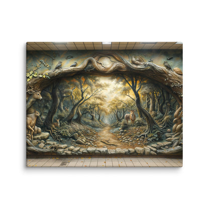 Toile Street Art- Échappée en Forêt  Art Virtuoso M