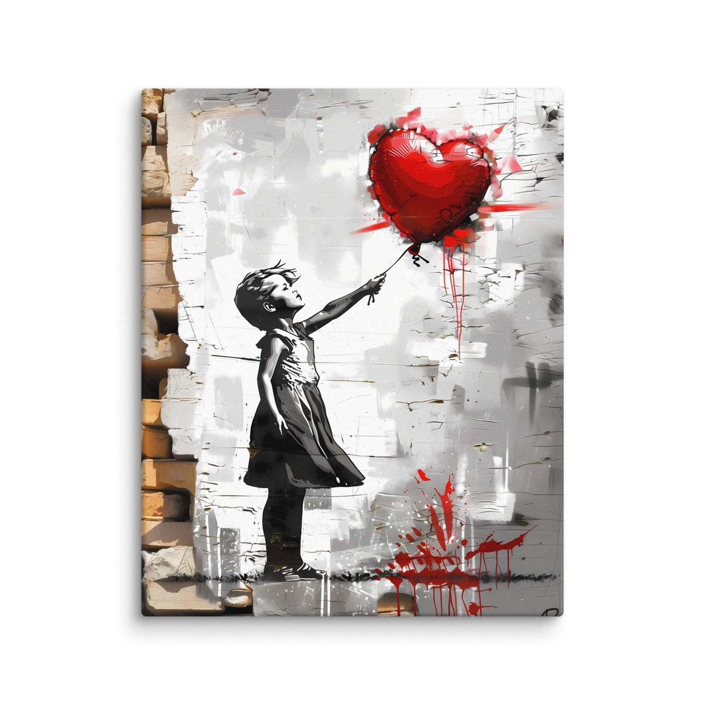 Tableau Street Art - Ballon Rouge