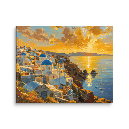 Tableau Santorin - Coucher de Soleil  Art Virtuoso M  