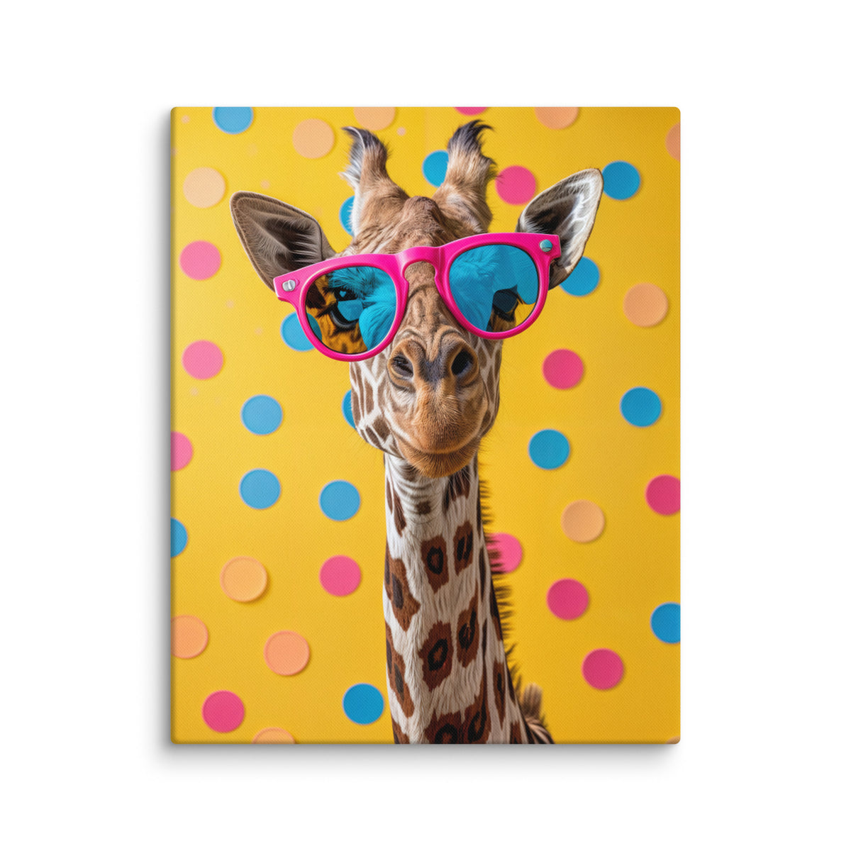 Portrait de girafe décalé pour décoration de salon