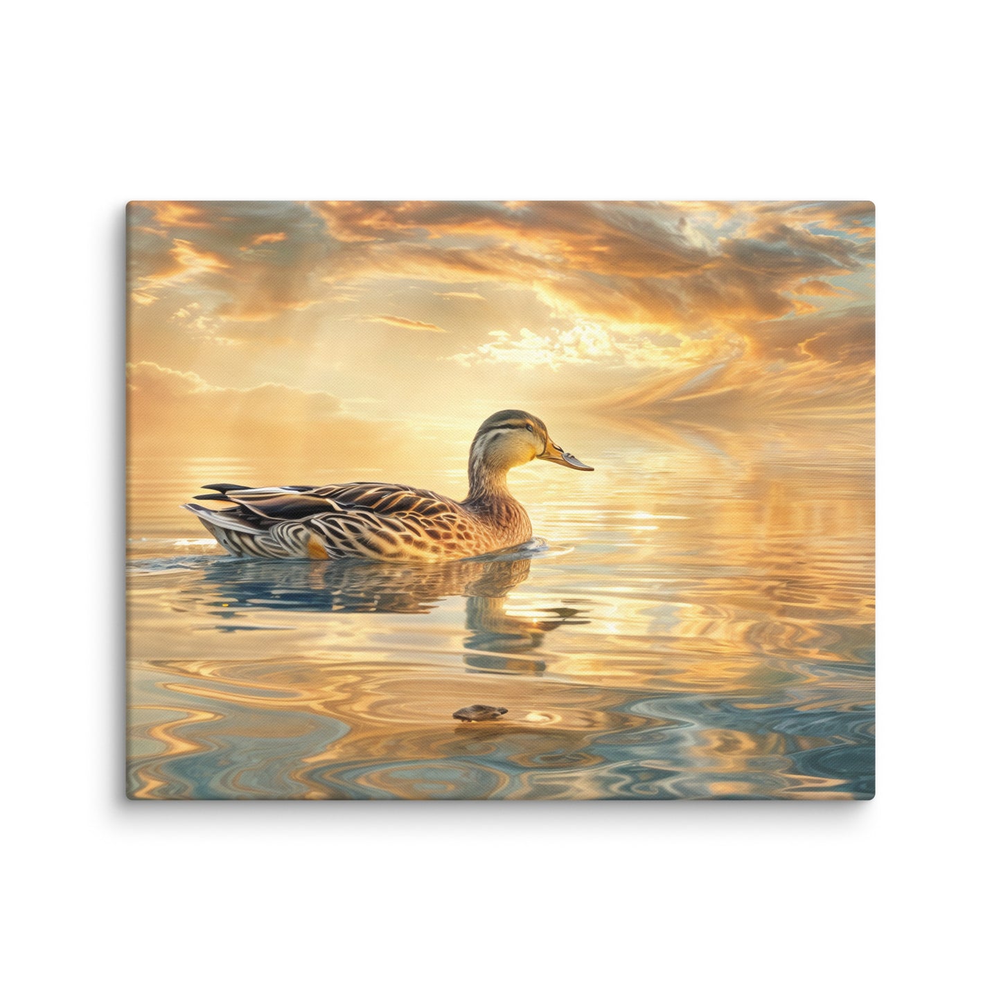 Tableau Canard - Reflets Dorés  Art Virtuoso M  