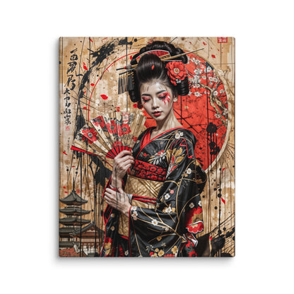 Peinture Geisha Japonaise - Miyako  Art Virtuoso M  